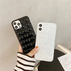 black and transparent 3d iphone protective case side by side