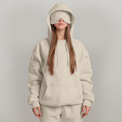 Hoodie with Eye Mask for Undisturbed Rest & Travel Naps