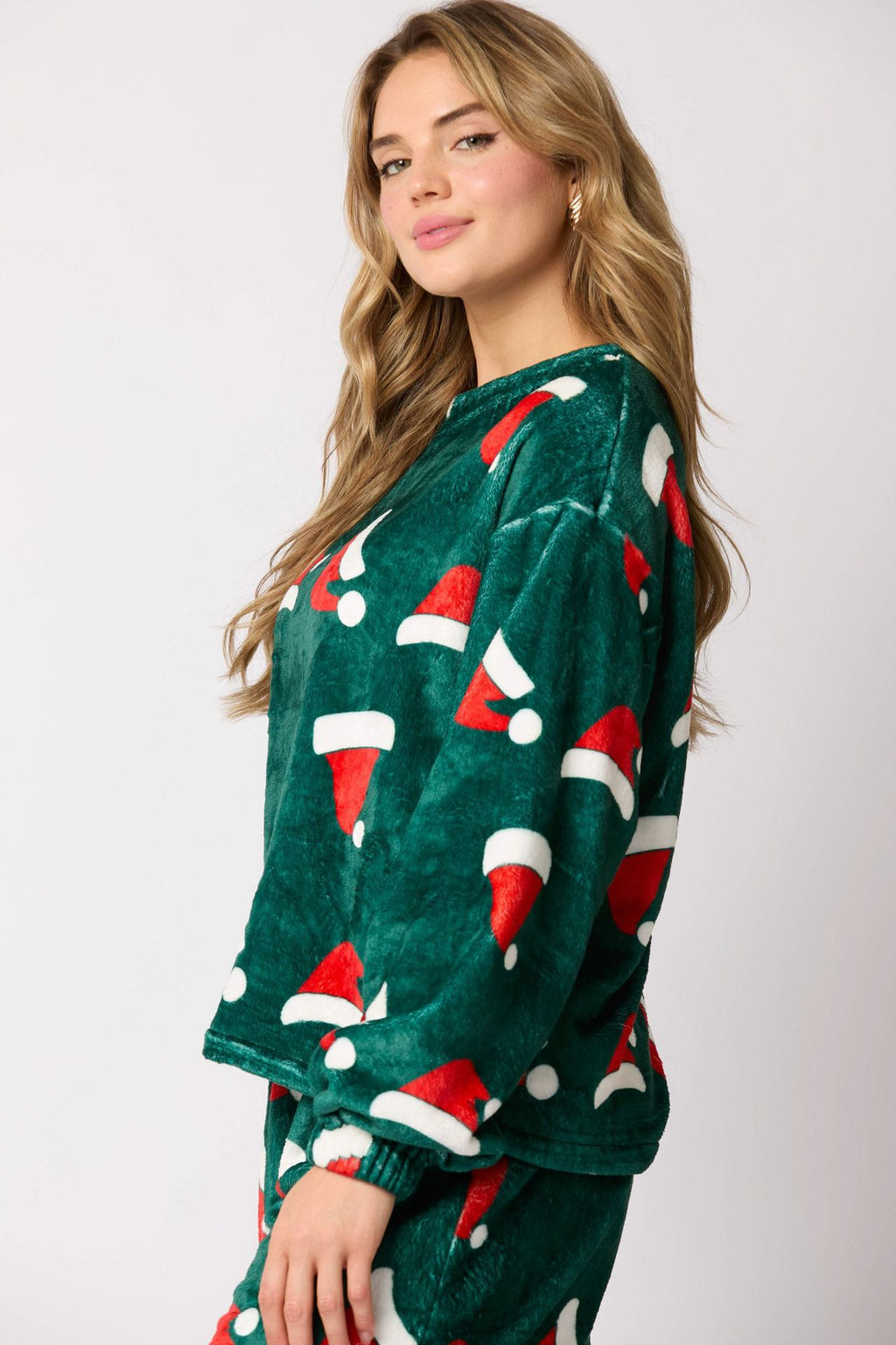 Plush Pajama Set for Women - Cozy & Warm Holiday Sleepwear