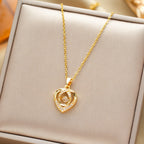 Dancing Love Heart Pendant Necklace for Holiday Gifts - UrSuperMart