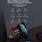  5-in-1 Wireless Charging Station with 9 intelligent protections for safe multi-device charging