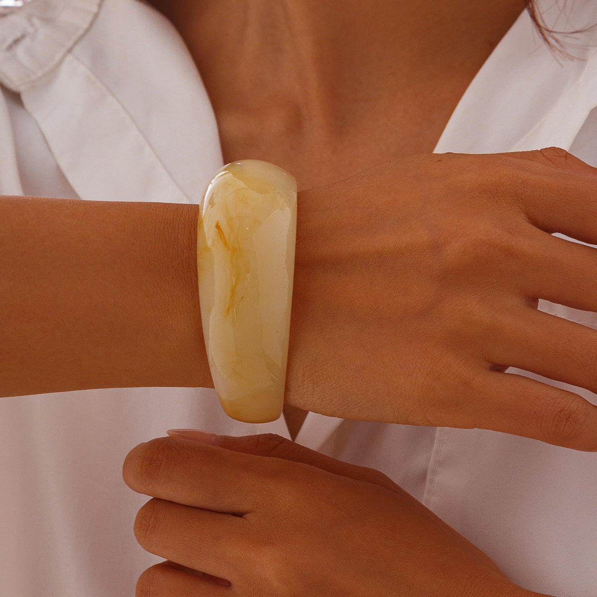 Multi Color Resin Bangles - Stackable & Stylish Set