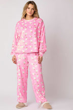 Plush Pajama Set for Women - Cozy & Warm Holiday Sleepwear