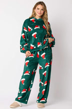 Plush Pajama Set for Women - Cozy & Warm Holiday Sleepwear