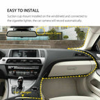 Dual lens dash cam for 1080P HD car safety and parking.