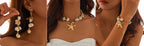 Beach Jewelry Set: Seashell & Starfish Gold Set