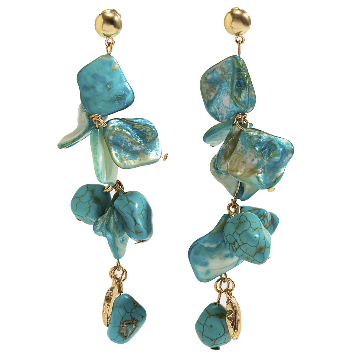 Beach Jewelry Set: Seashell & Starfish Gold Set