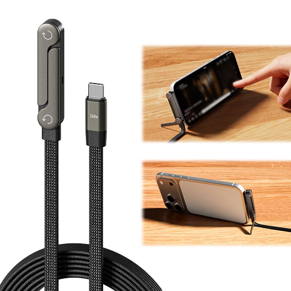 Phone Holder Cable: Fast Charge & Hands-Free Viewing