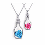 Heart Crystal Bottle Necklace Set - Trendy & Unique Gift