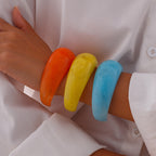 Multi Color Resin Bangles - Stackable & Stylish Set