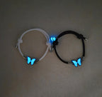 Glow in Dark Jewelry Butterfly Necklace and Bracelet Set