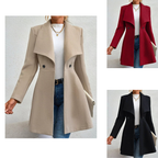 Women's Draped Coat: Versatile A-Line for Spring & Fall