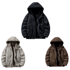 Mens Hooded Jacket - Warm & Cozy Fleece Lined Coat - UrSuperMart