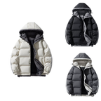 Hooded Puffer Jacket for Men: Warm, Insulated & Sporty