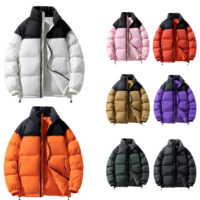 Two Tone Puffer Jacket | Warm Unisex Winter Coat