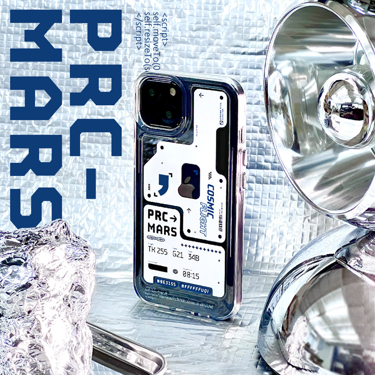iPhone Case with Mars Mission Space Theme Design