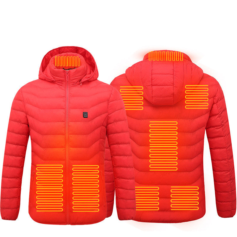 Heated Puffer Jacket for Men Stay Warm Outdoors - UrSuperMart
