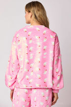 Plush Pajama Set for Women - Cozy & Warm Holiday Sleepwear