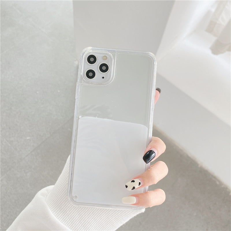 iPhone Case with Pink Liquid Glitter Design