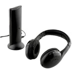 Wireless TV headphones with charging stand for versatile 5-in-1 audio.