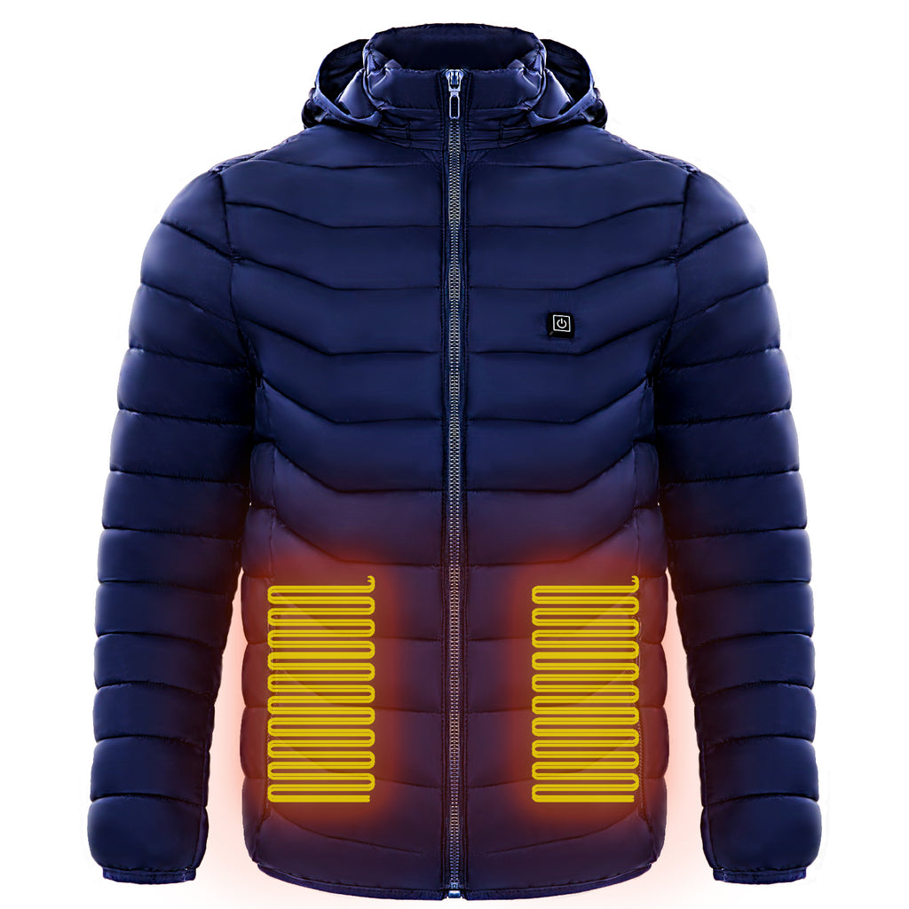 Heated Puffer Jacket for Men Stay Warm Outdoors - UrSuperMart