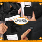 Heated Puffer Jacket for Men Stay Warm Outdoors - UrSuperMart