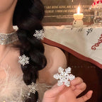 Snowflake Hair Clips Sparkle & Shine for Winter Fun