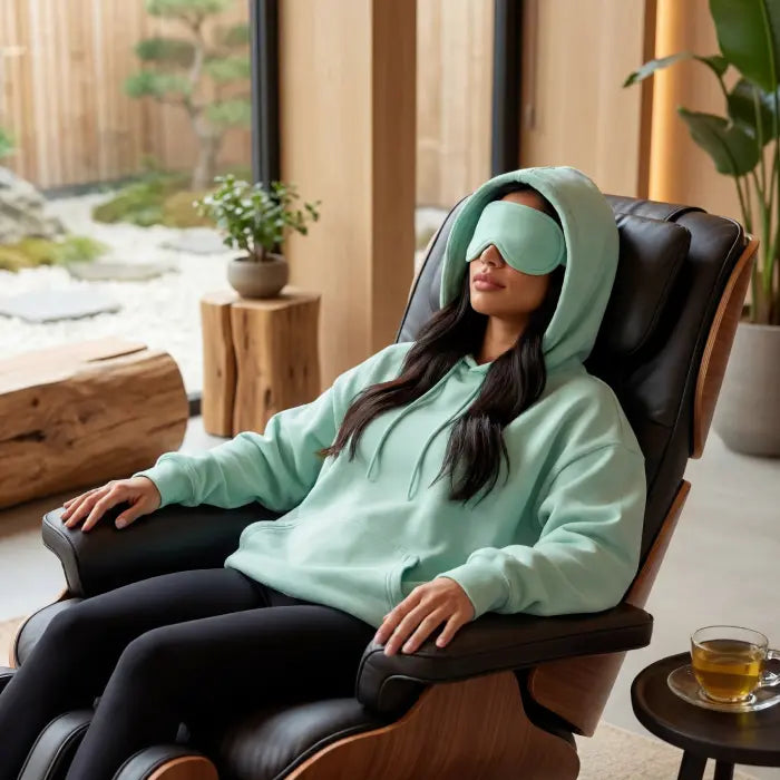 Hoodie with Eye Mask for Undisturbed Rest & Travel Naps