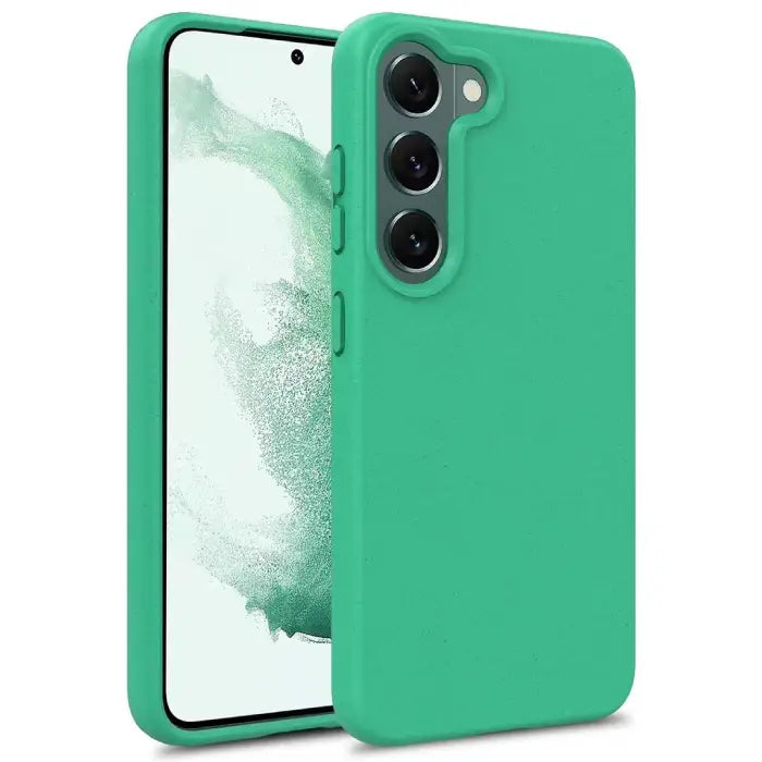 Trendy mint green soft-touch protective case for Samsung Galaxy with triple camera lens protection