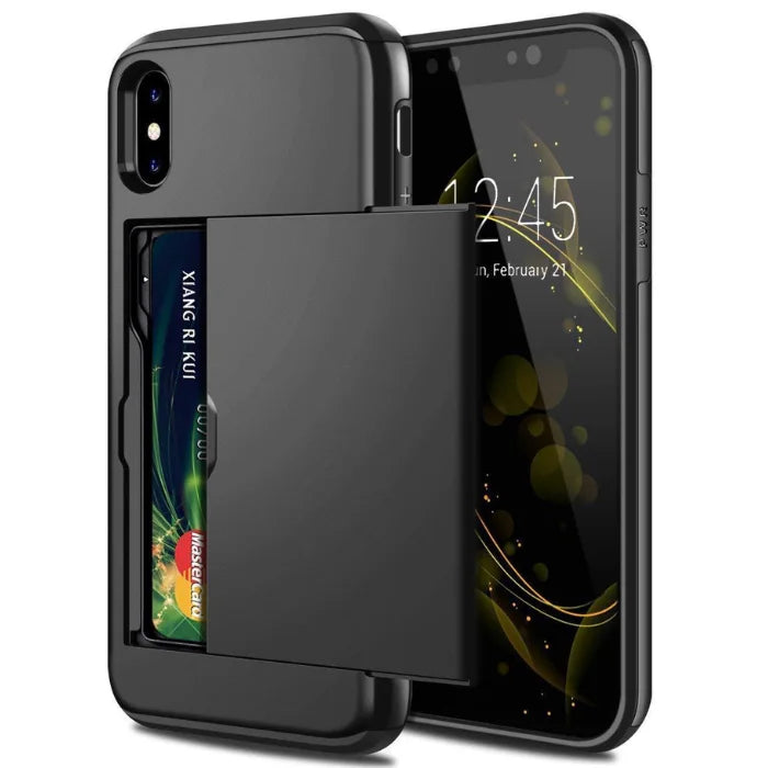 black iphone wallet protective case for all iphone models under $10