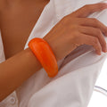 Multi Color Resin Bangles - Stackable & Stylish Set