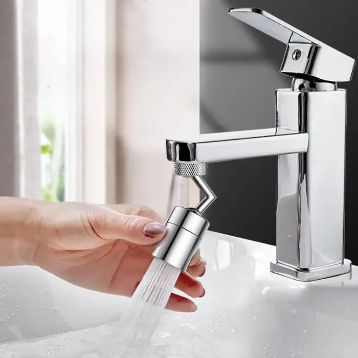 Modern faucet showing dual outlet modes for cleaning