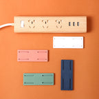 Wall Mounted Power Strip with USB & Organizer Holders