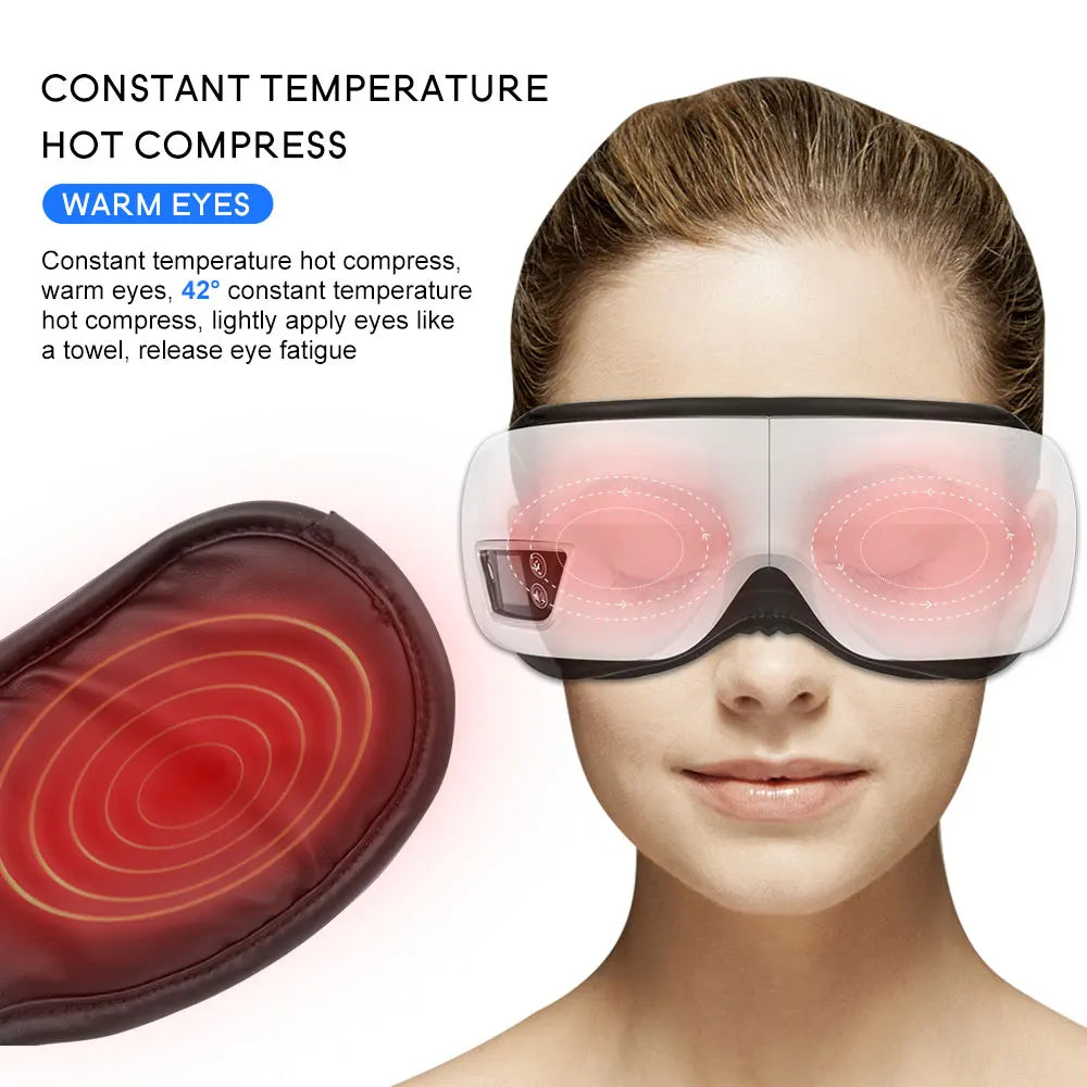 Eye Massager for Relaxation and Eye Care with 6D Smart Airbag Technology