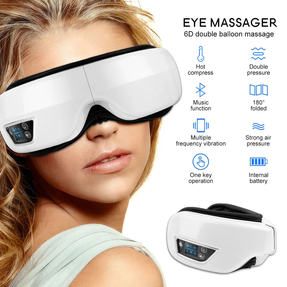 Eye Massager for Relaxation and Eye Care with 6D Smart Airbag Technology