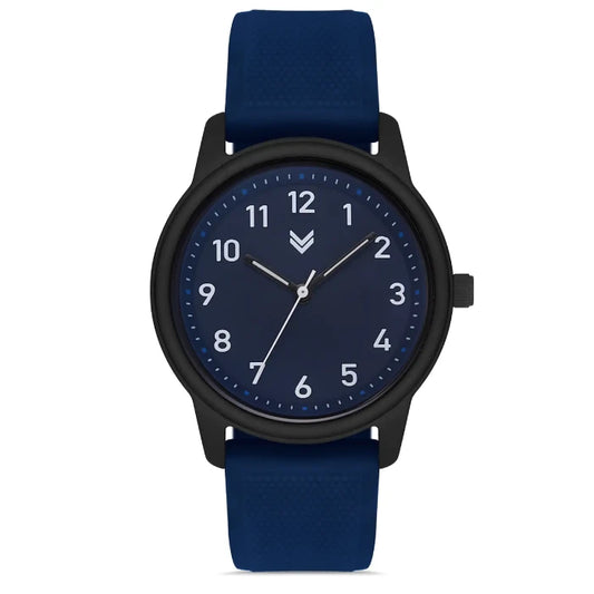 Hummel HM-3001LA-2 women's watch with navy blue dial and black case for contemporary fashion style