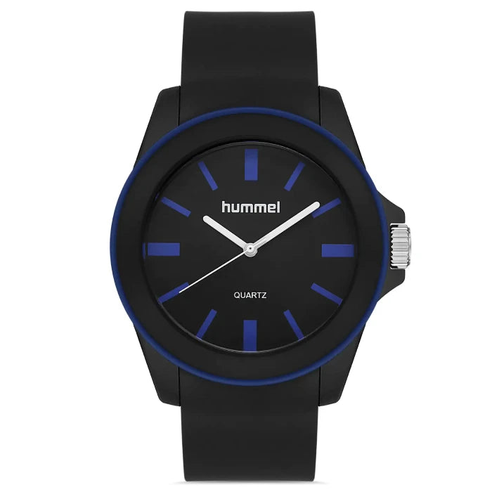 Hummel Hm-1004Ma-2 Modern Minimalist Black Blue Watch - UrSuperMart