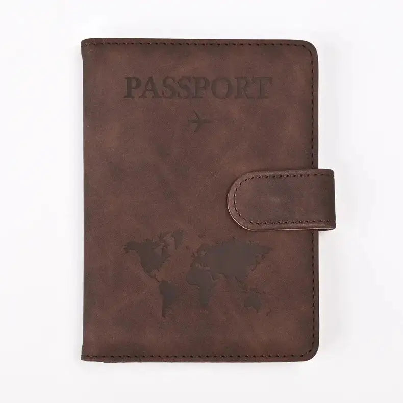 Stylish Faux Leather Passport Holder for Easy Travel - UrSuperMart