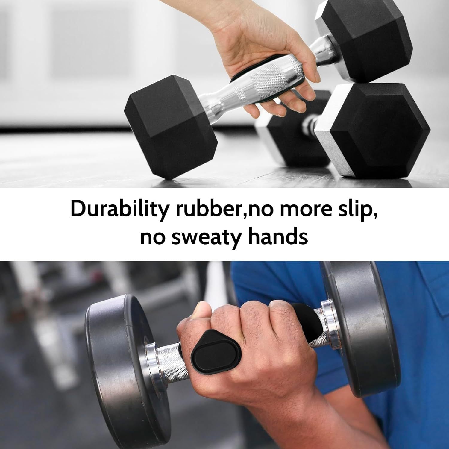 Grip Strengthener for Dumbbells - Anti-Slip Fitness Grip