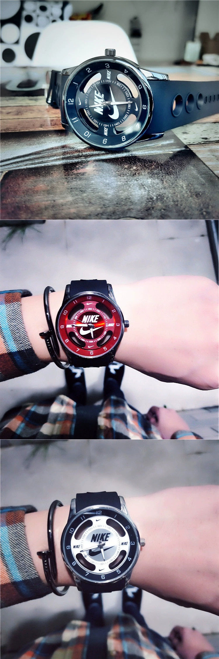 Large Watches for Men and Women with Big Dial and Leather Strap