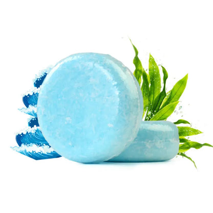 Seaweed shampoo bar, refreshing with deep scalp cleaning, vegan.