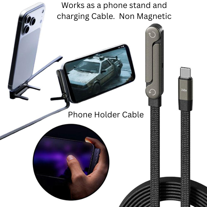 Phone Holder Cable: Fast Charge & Hands-Free Viewing