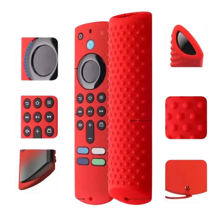 Red Premium Silicone Covers for Amazon Fire TV Stick Remotes - UrSuperMart