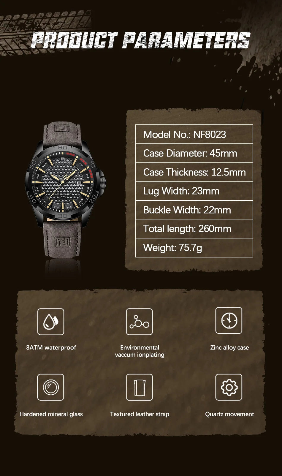 Men's Watch: Style, Toughness, Value!
