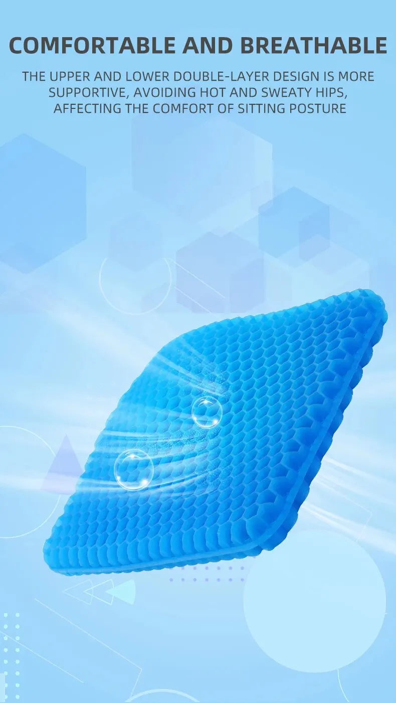 Gel Seat Cushion for Back Pain Relief and Comfort