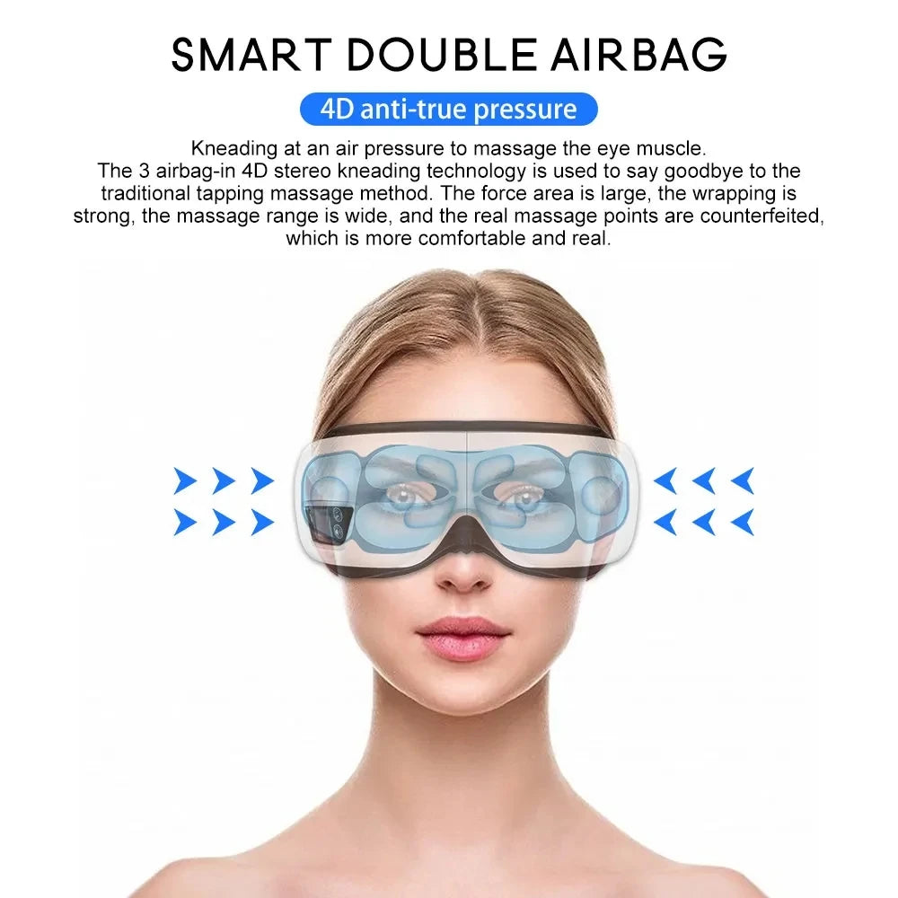 Eye Massager for Relaxation and Eye Care with 6D Smart Airbag Technology