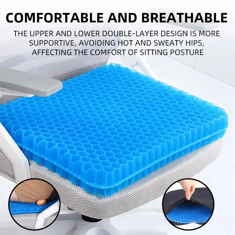 Gel Seat Cushion for Back Pain Relief and Comfort
