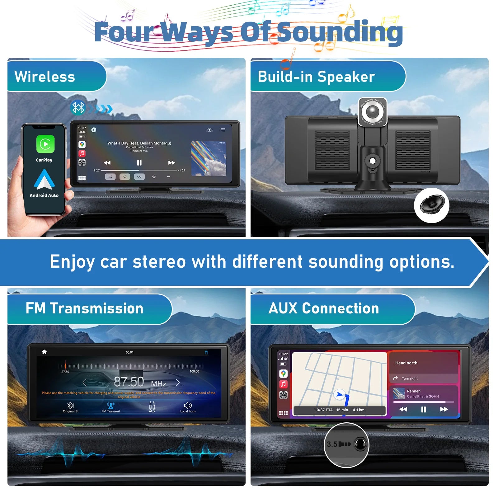 CarPlay Stereo Touchscreen for Any Car with Android Auto