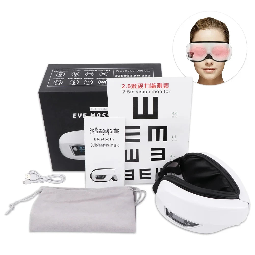 Eye Massager for Relaxation and Eye Care with 6D Smart Airbag Technology