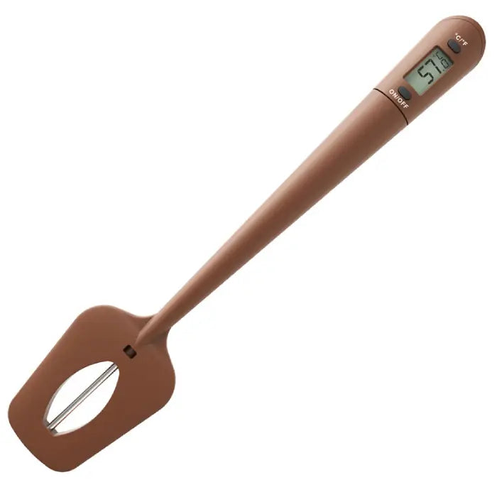 Silicone Thermometer Spatula Combination tool made from food grade plastic